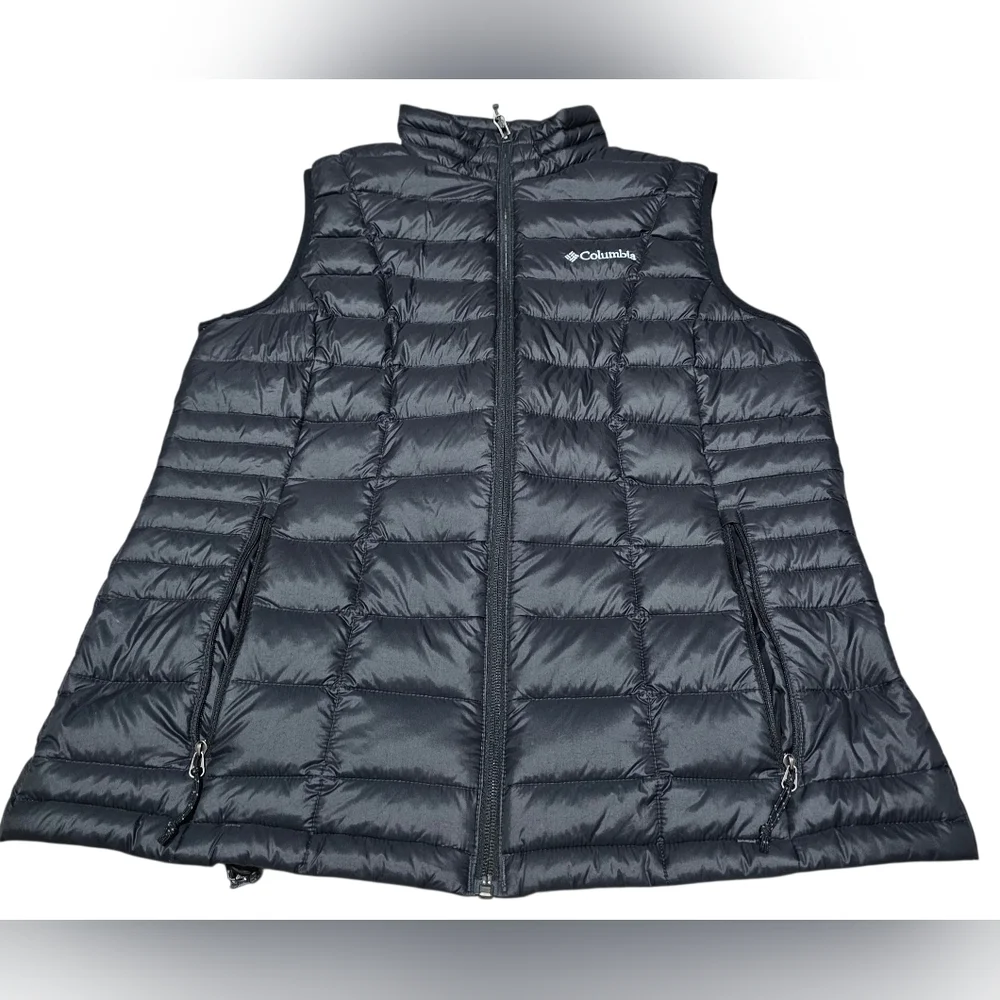 Columbia Black Men's Voodoo Falls 590 Turbodown Vest In Large OmniHeat, Like New